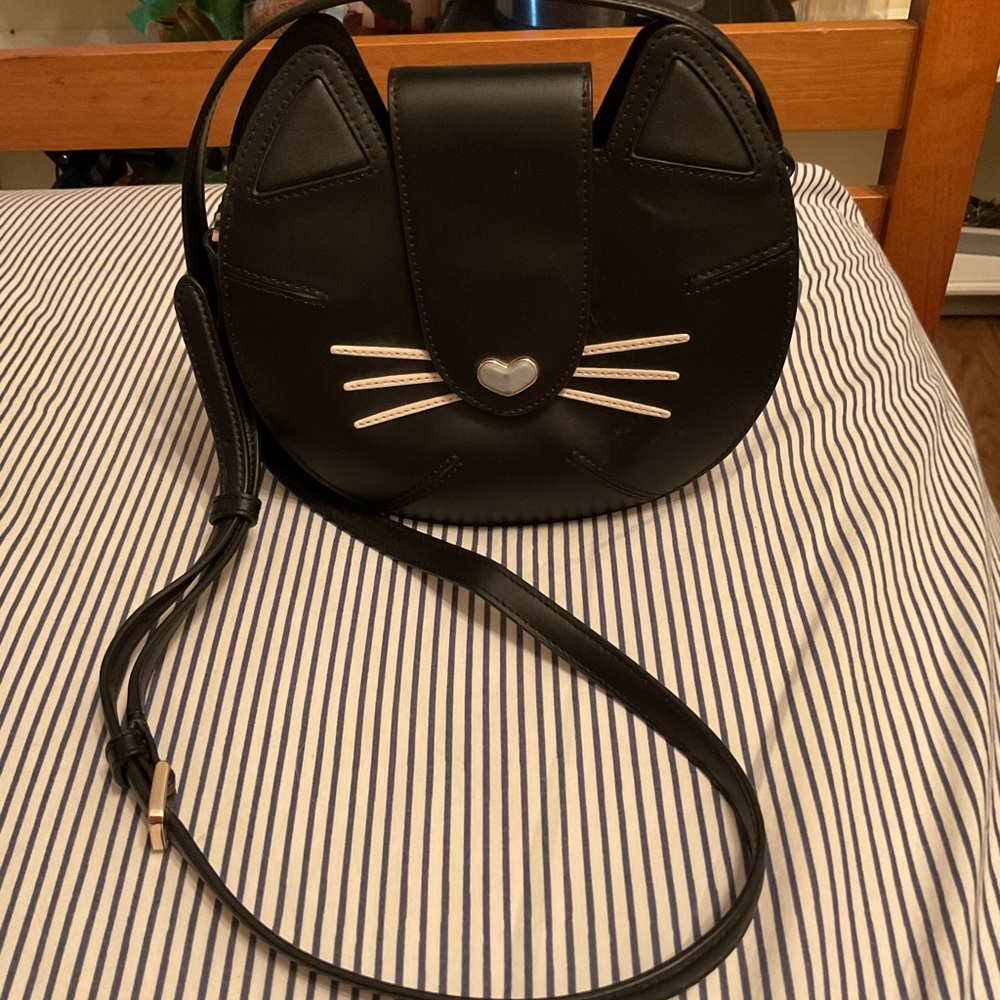 Kate Spade Black Cat w/ Whiskers Shaped Crossbody Bag